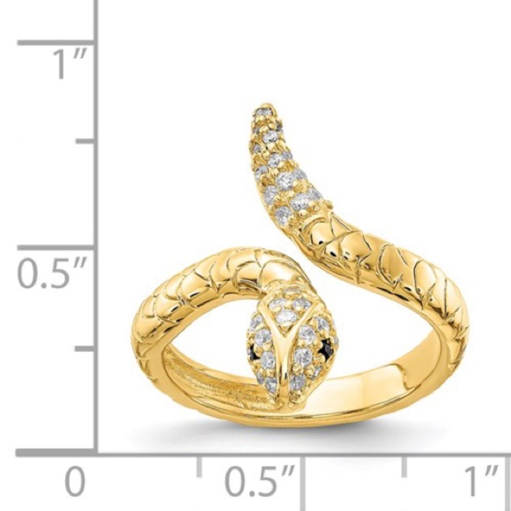 Snake Ring CZ Sterling Silver - Picture 6 of 6